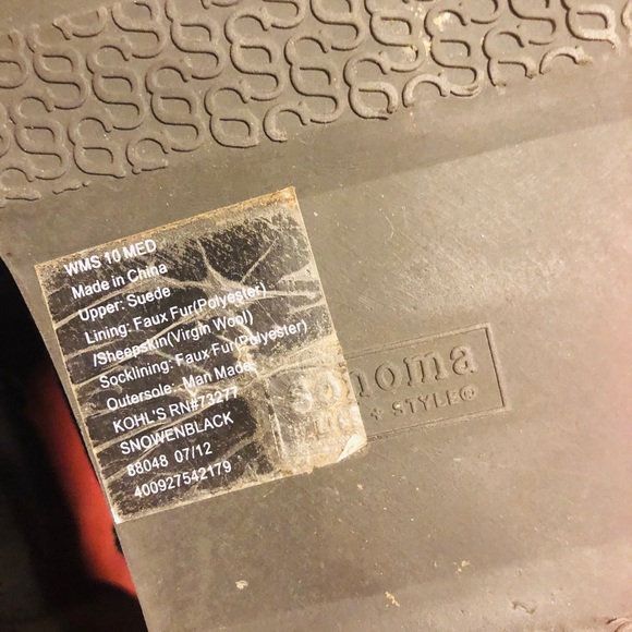 Sonoma boots black size 10 - Picture 3 of 3